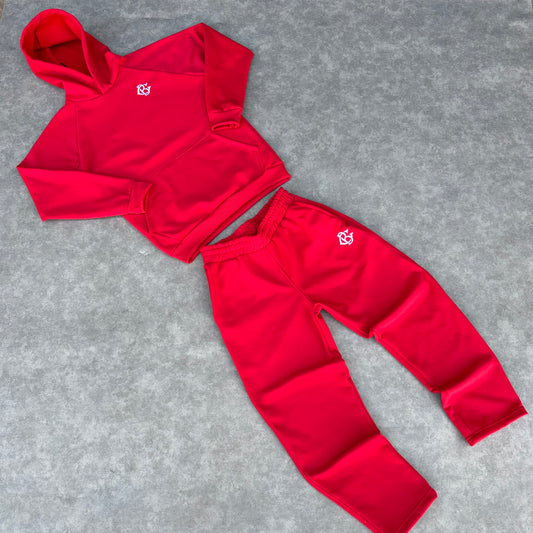 RED JOGGER SUIT