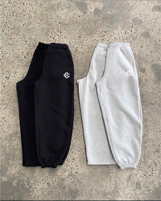 BLACK/GREY CARAT PANTS