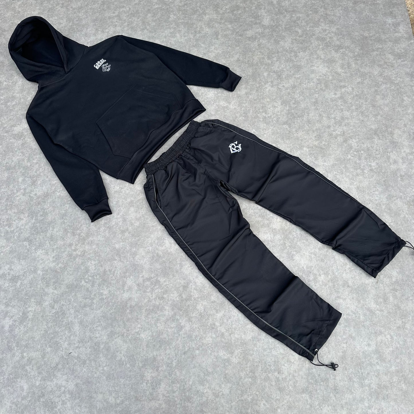 BLACK PRINTED TRACKSUIT