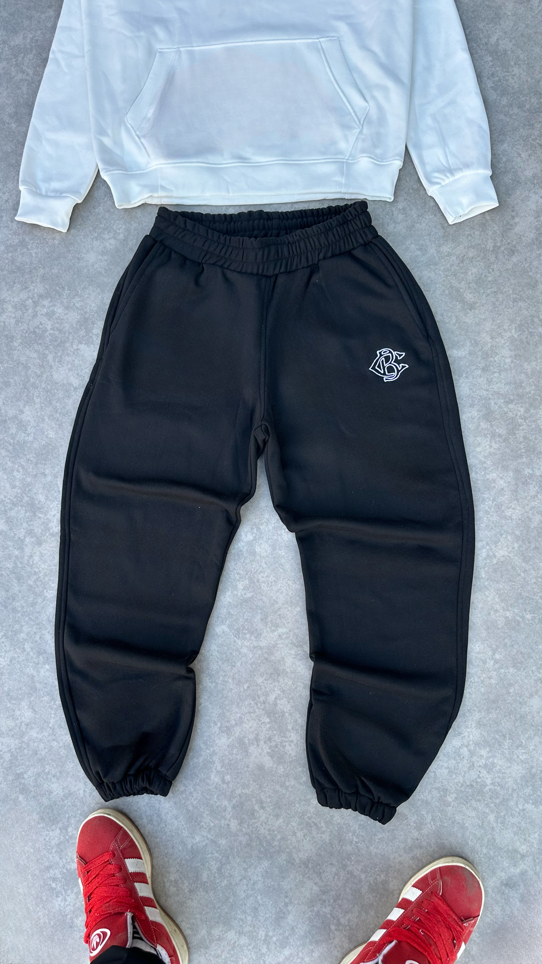 BLACK/GREY CARAT PANTS